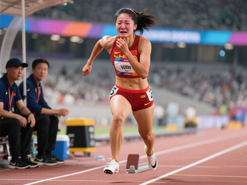 吴艳妮泪洒赛场：抢跑失误后痛哭，自责未夺冠愧对教练